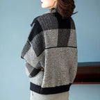 Checkered Woolen Short Coat for Women - 2024 Autumn