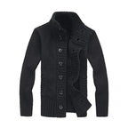 Men's Solid Color Long Sleeve Sweater Jacket Cardigan
