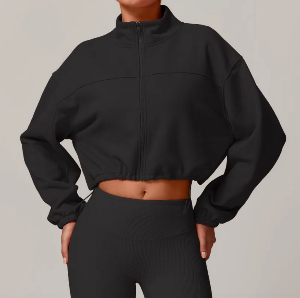 Women's Warm Stand Collar Sports Cardigan
