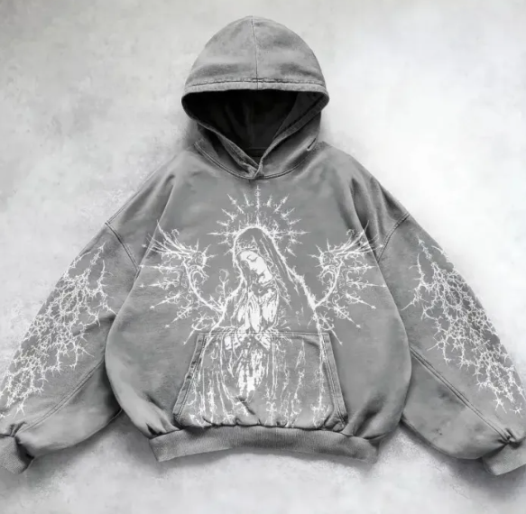 Hooded Printed Hip Hop Y2G Streetwear Sweatshirt | Streetwear