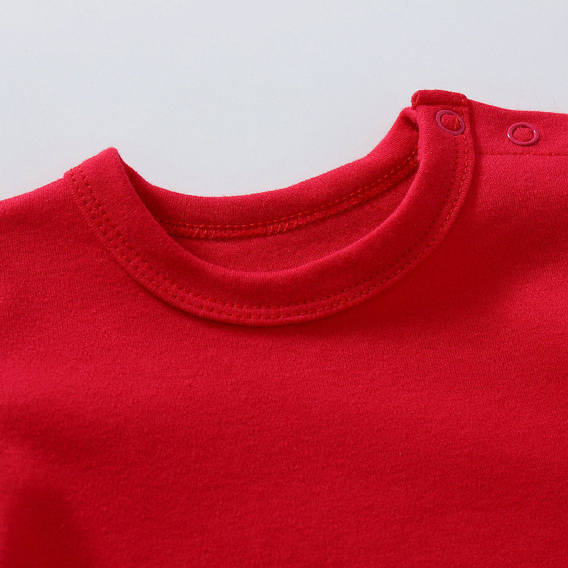 DANROL Baby Long Sleeve Cotton Bodysuit (Solid Color)