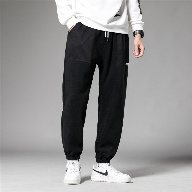 Men's Fashion Loose Thick Fleece Sweatpants
