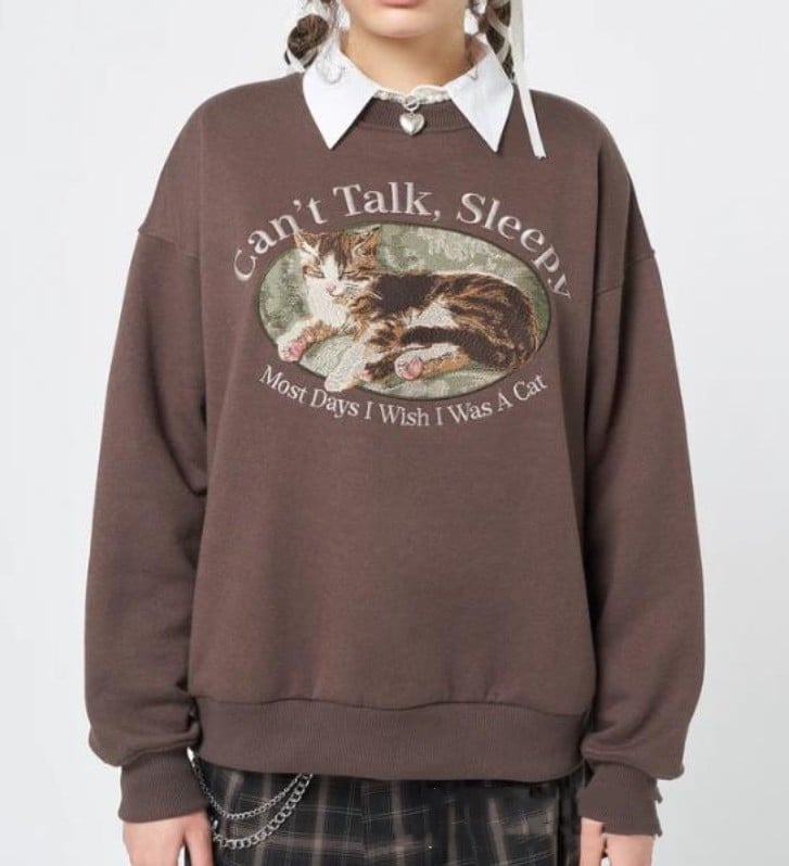 Women's Casual Printed Long-Sleeved Crew Neck Sweater