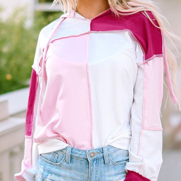 Fashion Color Stitching Hoodie for Women (EU/US Style) | Streetwear