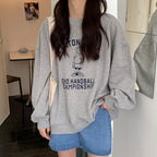 Women's Casual Long-Sleeved Denim Splicing Sweater