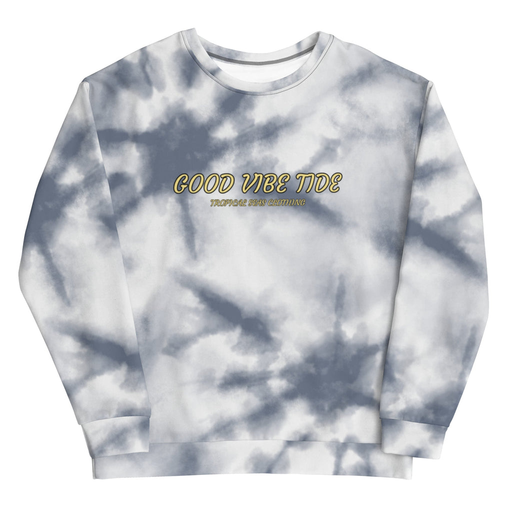 Grey Tie-Dye Vibe Tropical Sweatshirt | Streetwear