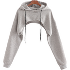 Women’s Summer Sexy Short Hoodie with Drawstring | Streetwear