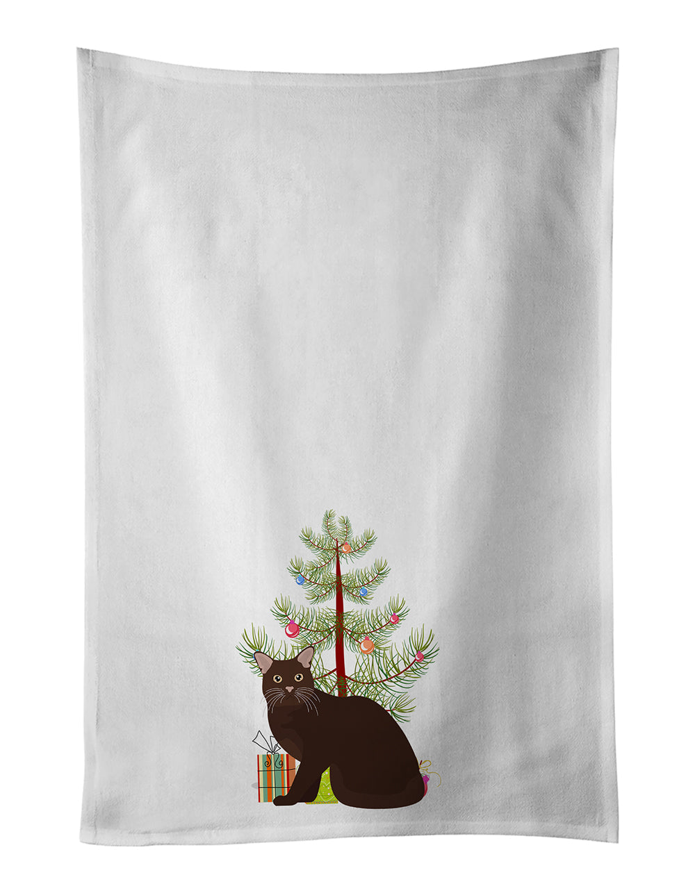 Burmese Cat Christmas Kitchen Towel Set of 2
