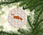 La Perm #2 Cat Christmas Ceramic Ornament