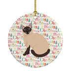 Siamese Traditional Cat Christmas Ceramic Ornament