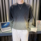 Men's Casual Retro Tie-Dyed Crew Neck Sweater