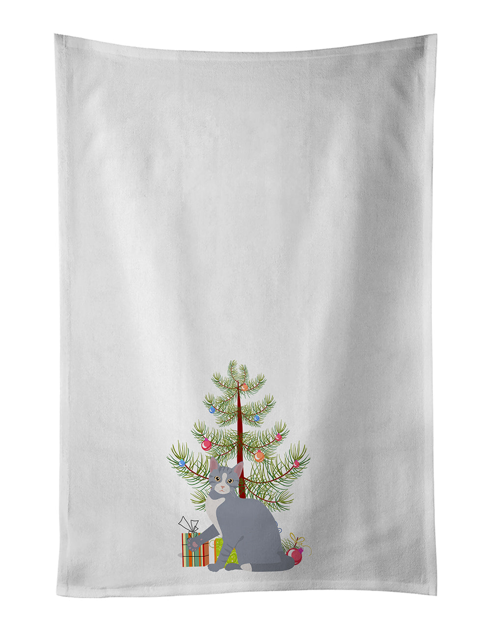 American Polydactyl Cat Christmas Kitchen Towel Set of 2