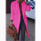 Mid-Length Woolen Coat for Women