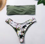 Coconut Tree Print Bikini with Bow Two-Piece Swimsuit