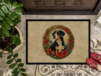 Entlebucher Mountain Dog Christmas Flowers Doormat