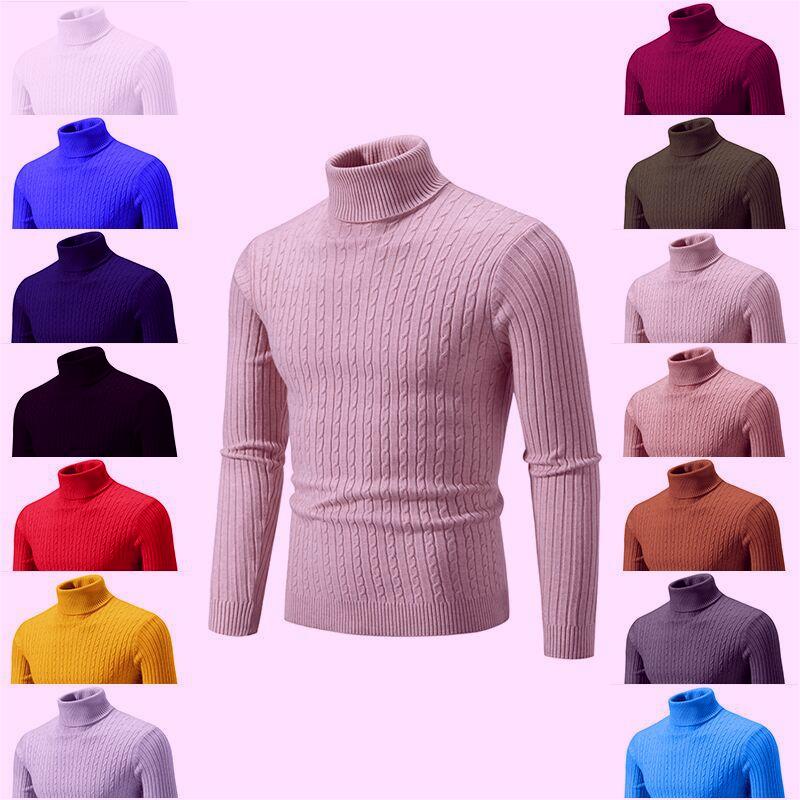 Men's Casual High Collar Pullover Sweater | Streetwear