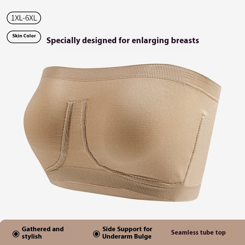 Plus Size Strapless Seamless Tube Bra