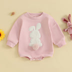 Citgeett Spring Easter Baby Bunny Embroidery Bodysuit