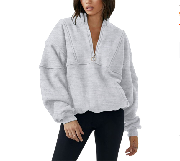 New Women's Half-Zip Sports Sweater for Autumn/Winter