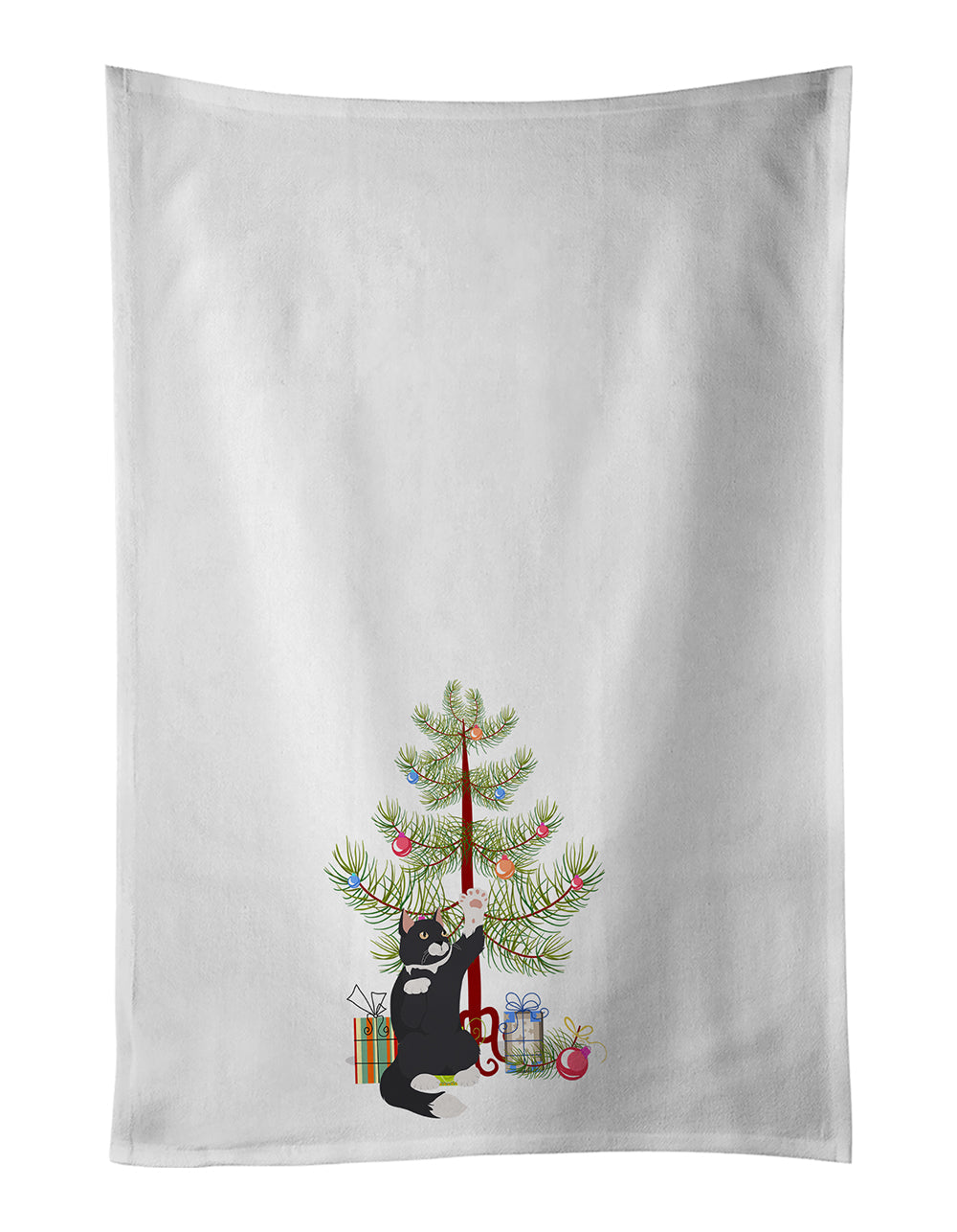 American Polydactyl Cat Christmas Kitchen Towel Set of 2