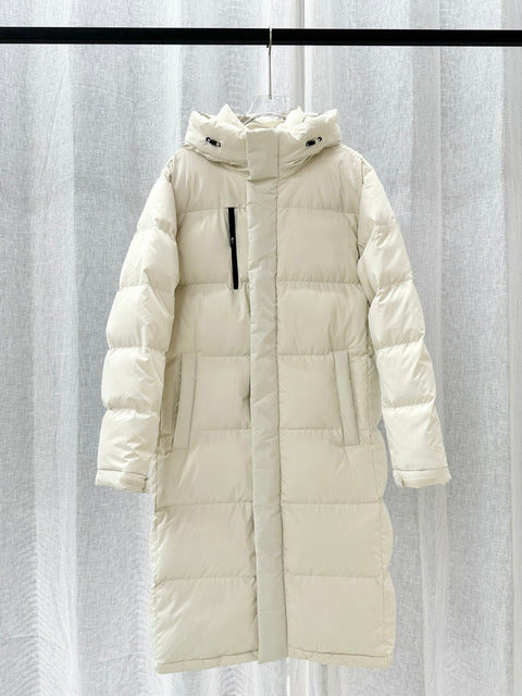 Long Down Jacket with Adjustable Hem - Winter 2023