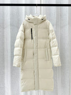 Long Down Jacket with Adjustable Hem - Winter 2023