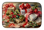 Christmas Bows & Ribbons Dish Drying Mat