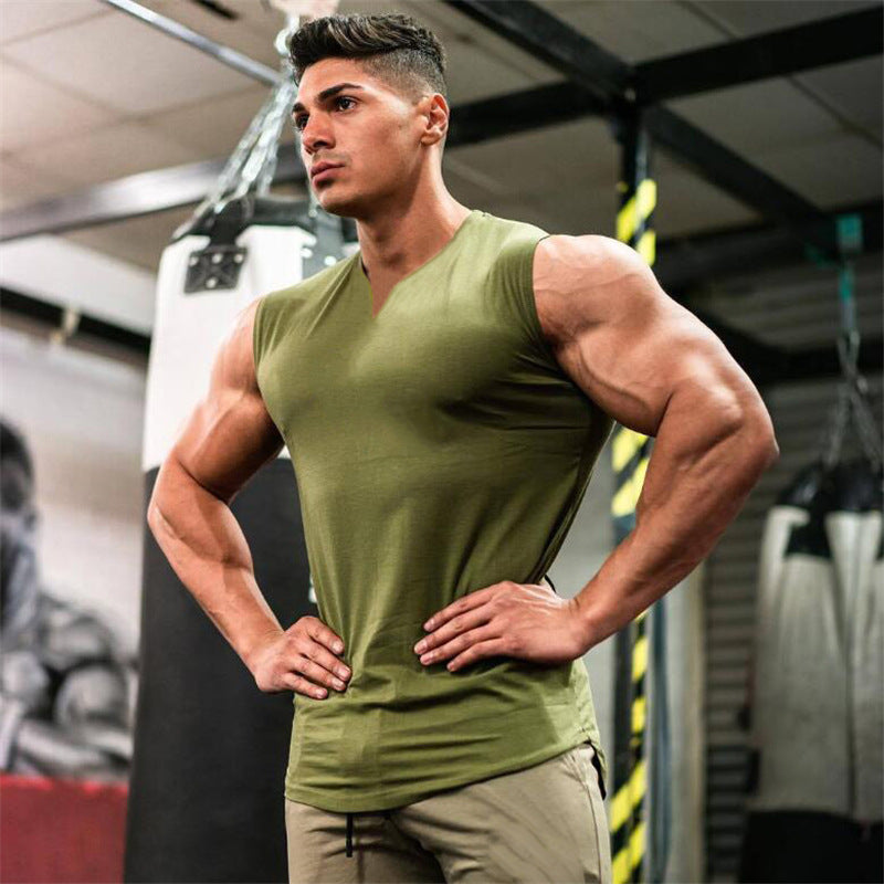 Men's Summer V-Neck Sleeveless Athletic Tank Top