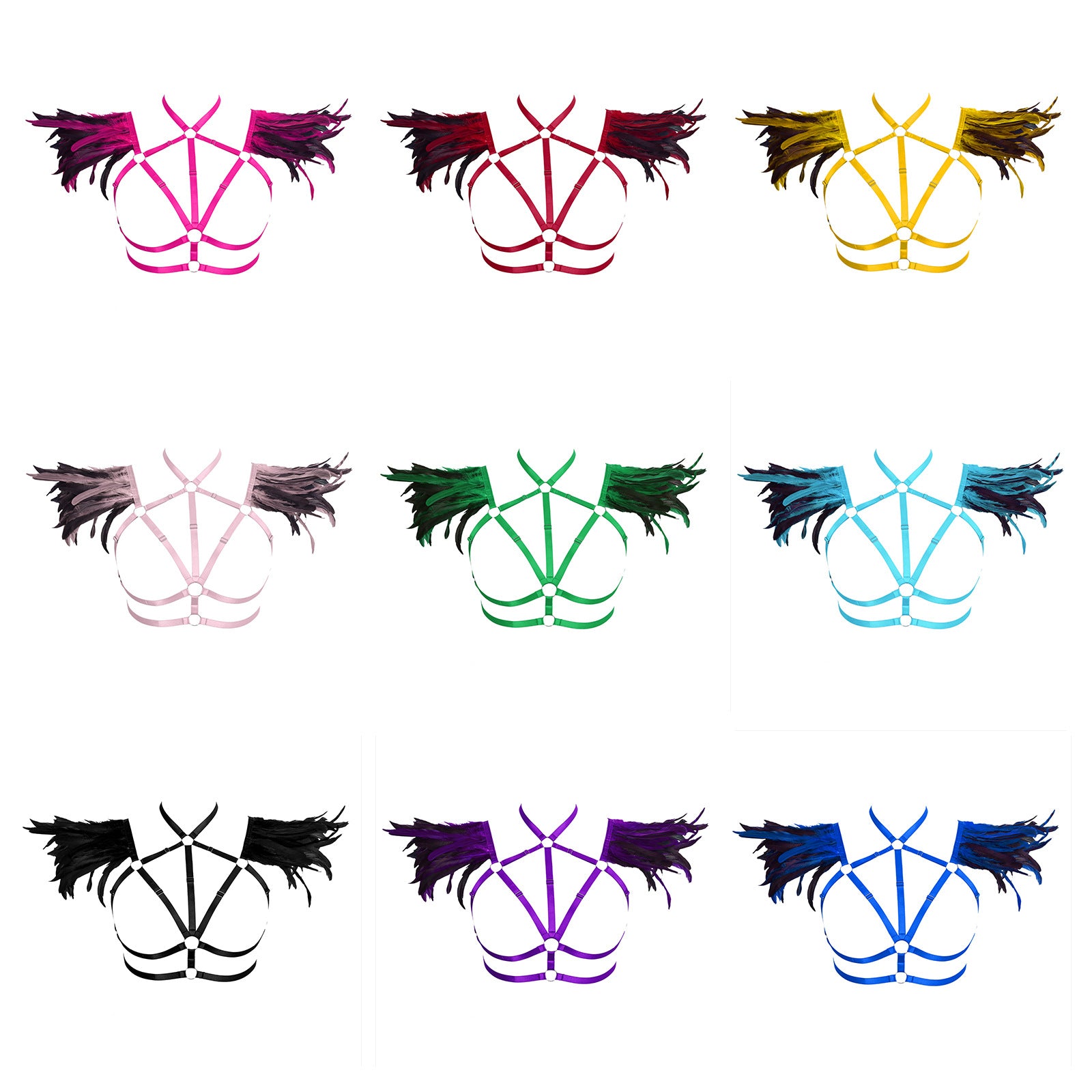 Feather Wing Strappy Cage Body Harness