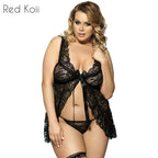 Pink Temptation Sleep Dress, Plus Size Lingerie Set