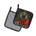 Irish Setter Christmas Pair of Pot Holders