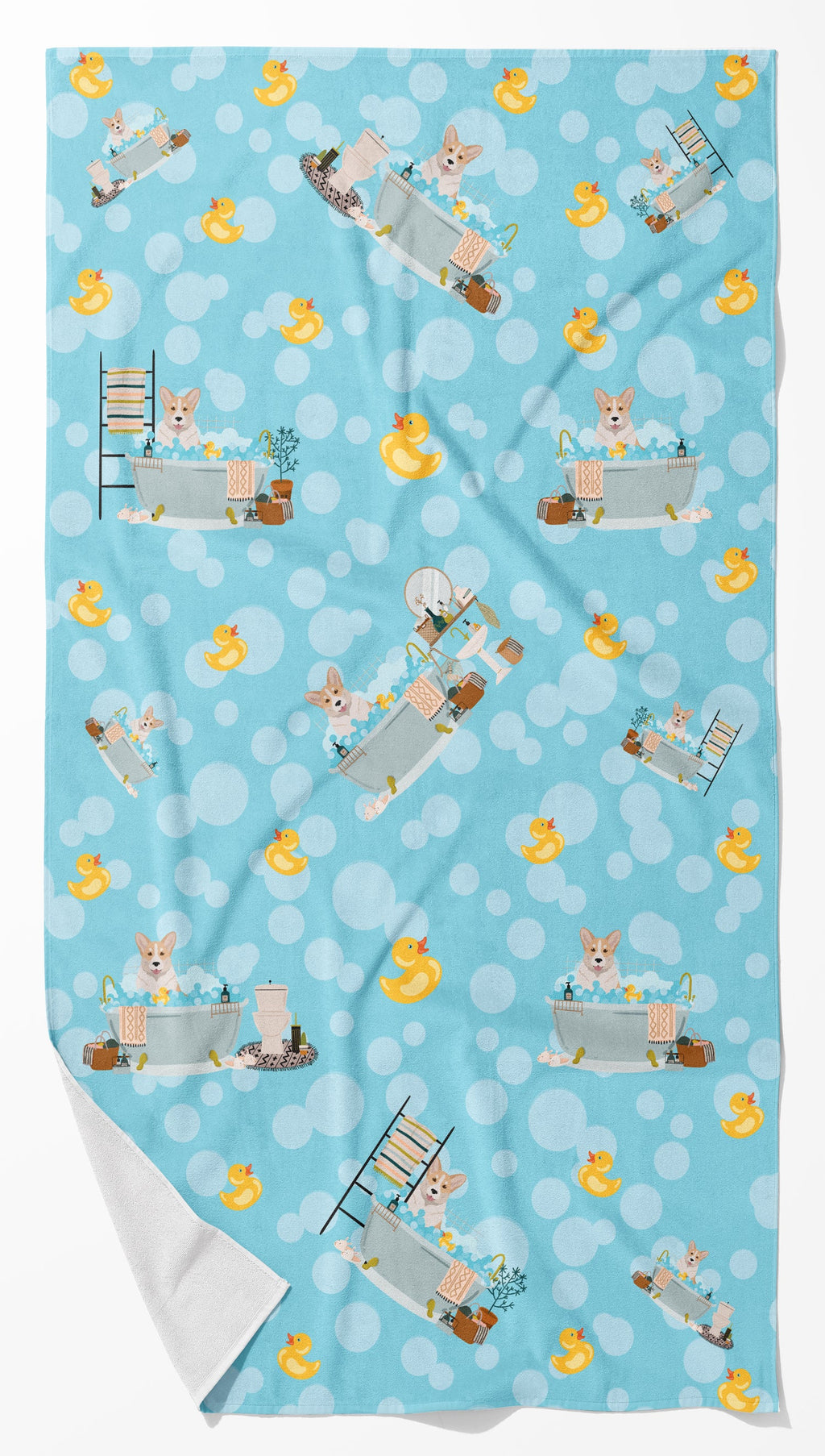 Fawn Cardigan Corgi Bath Towel Large
