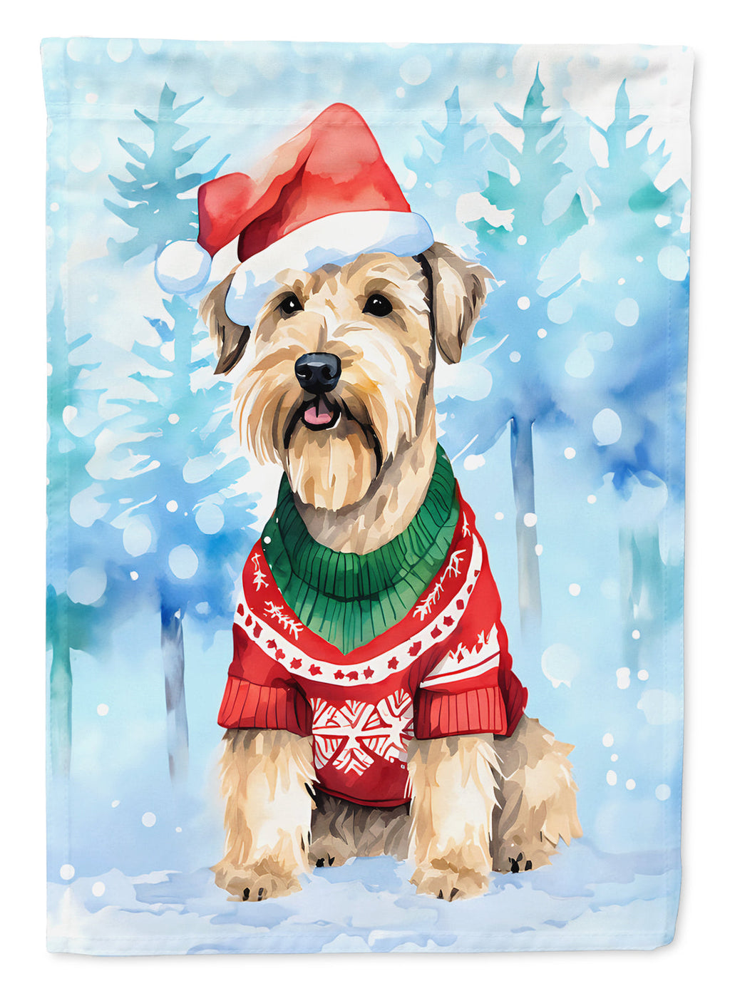 Wheaten Terrier Christmas Garden Flag