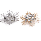 High-End Alloy Christmas Snowflake Brooch Gift