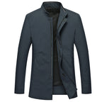 Men's Casual Stand-Up Collar Zipper Windbreaker Jacket