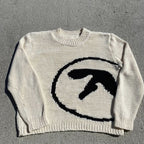 Men's Oversized Aphex Twin Knit Winter Sweater Top