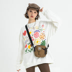 American Tide Floral Print Sweatshirt for Couples | Streetwear