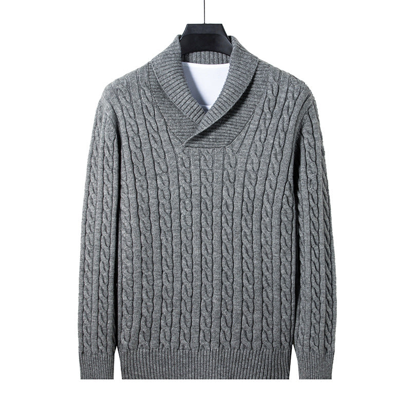 Men's Long-sleeve Slim Fit V-neck Pullover Sweater | Streetwear