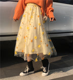 Spring Autumn Mesh Fairy Dress with Niche Design