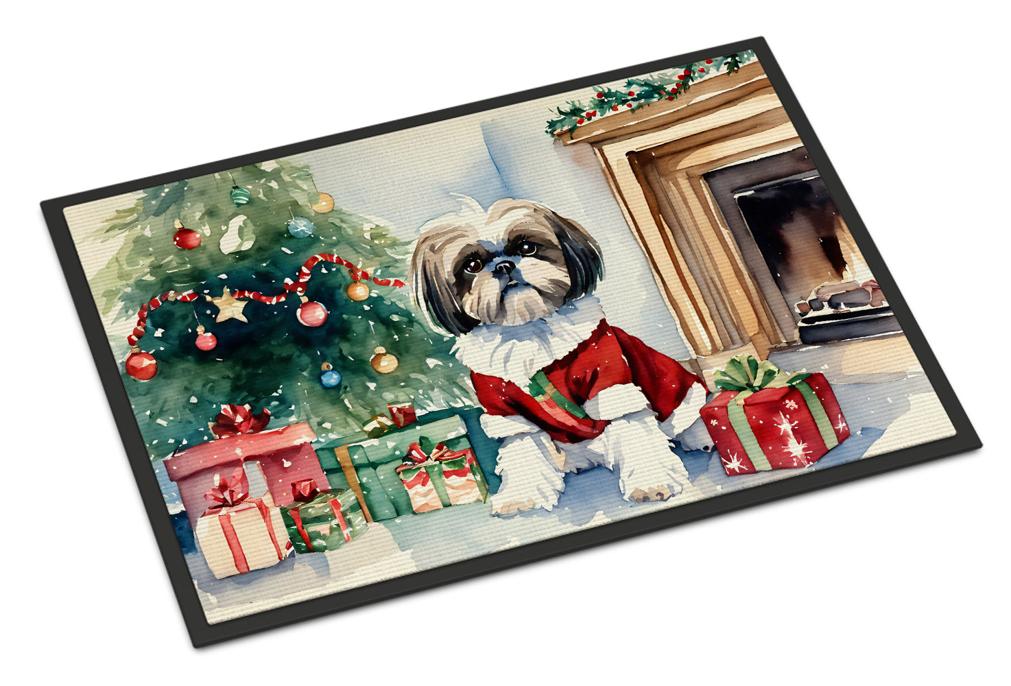 Shih Tzu Cozy Christmas Doormat
