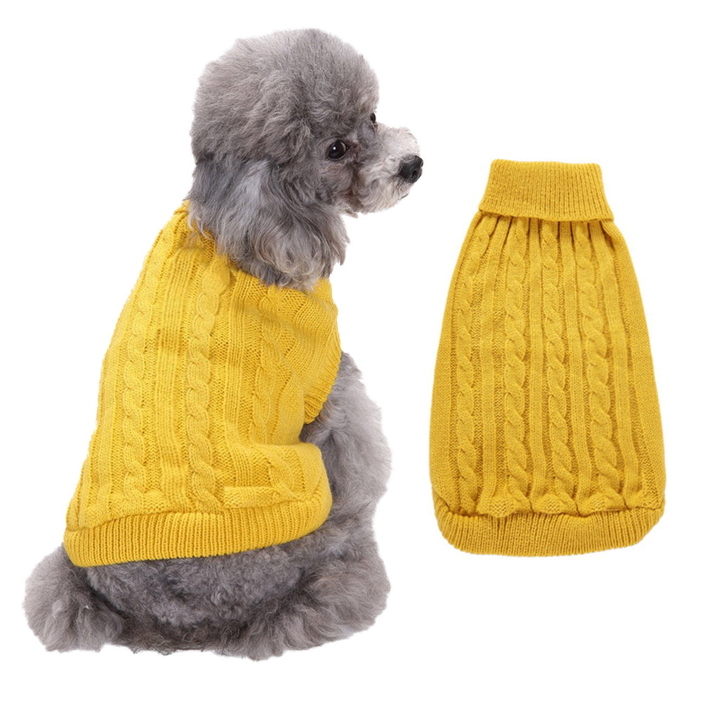 Solid Color Puppy Dog Sweater for Bichon and Teddy