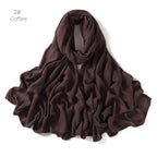 Solid Color Viscose Cotton Scarf for Muslim Women (One)