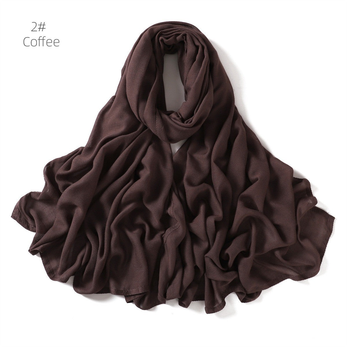 Solid Color Viscose Cotton Scarf for Muslim Women (One)