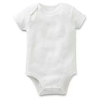 Solid Color Short Sleeve Baby Bodysuit for Infants