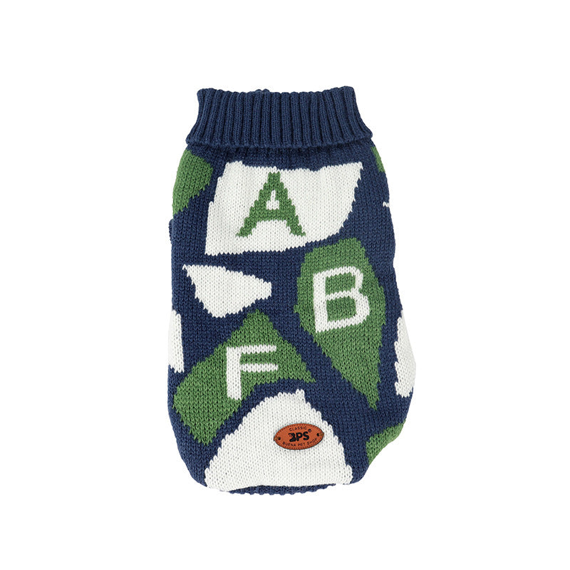 Knitted Dog Sweater with Letter Print for Small/Medium