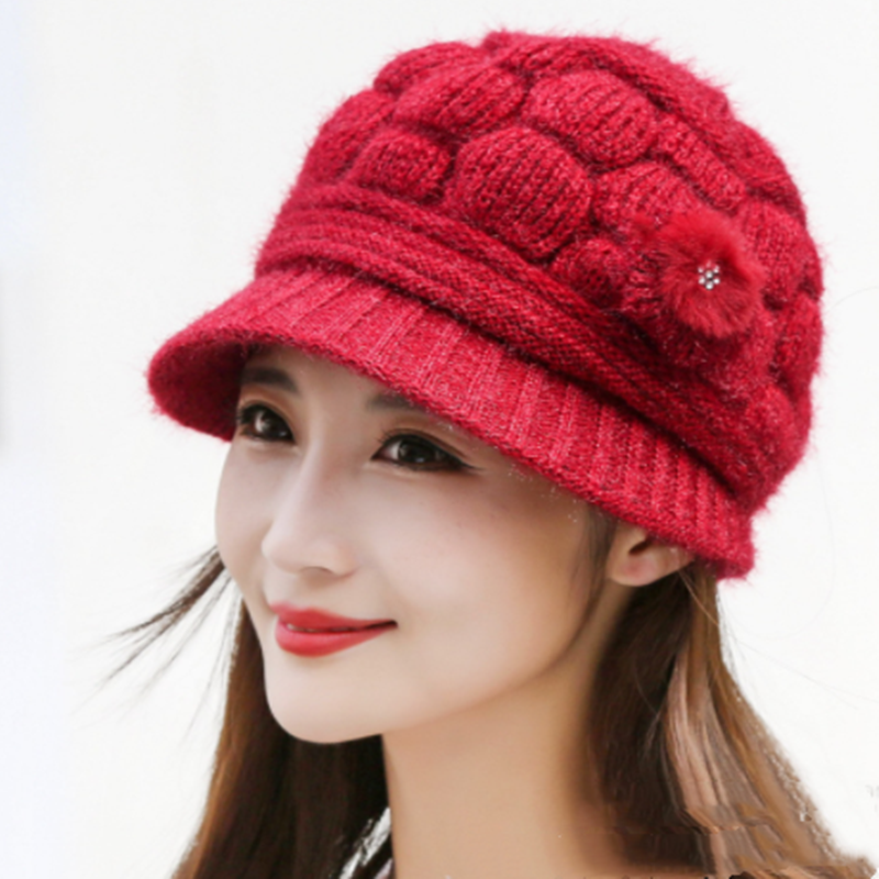 Korean Style Bumpy Beanie with Long Hair and Thick Fit | Embroidered Cap