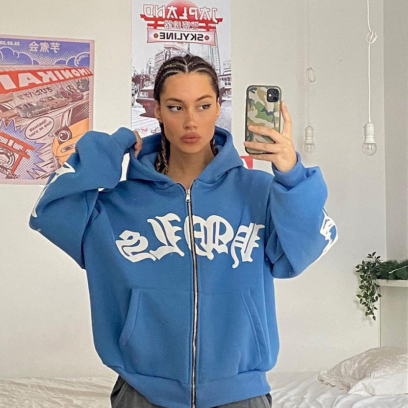 Y2K Vintage Hip Hop Jacket for Women - Casual Hoodie | Streetwear