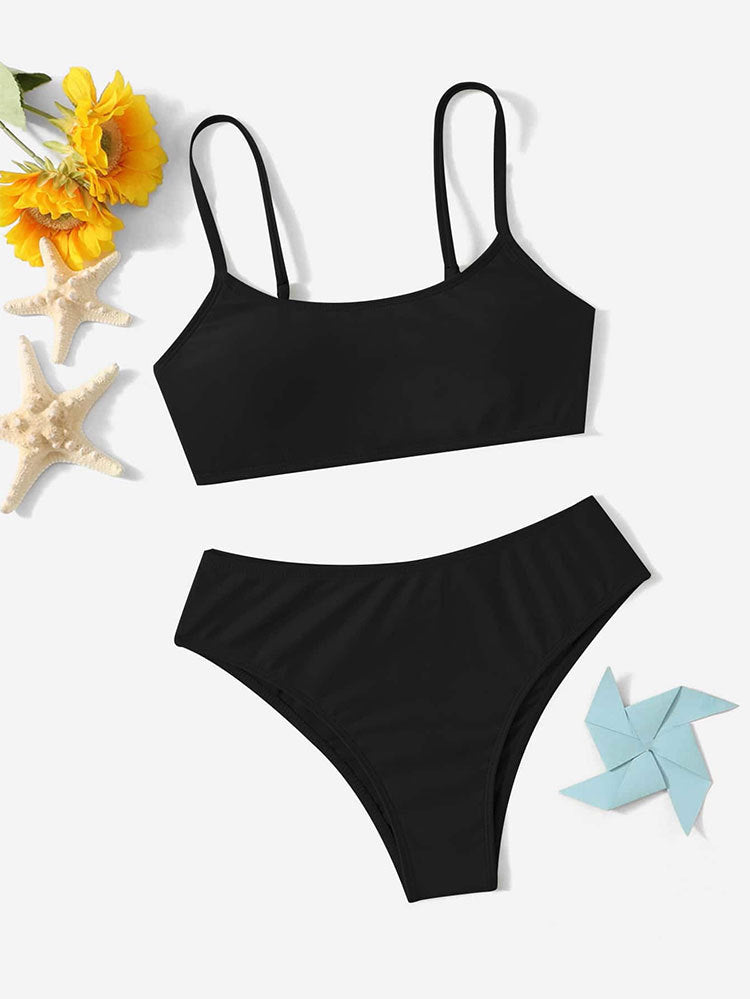 2024 New Girls' Colorful Two-Piece Swimwear Collection