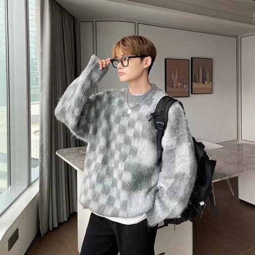 Men's Loose Knit Round Neck Pullover | Streetwear