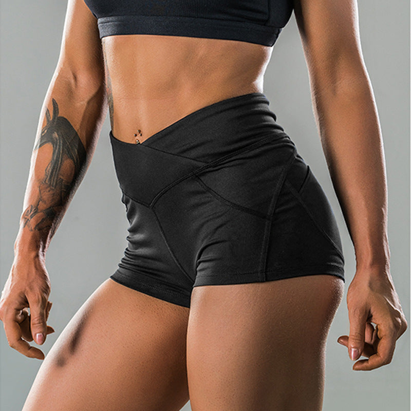 High-Waisted V-Shaped Yoga Shorts for Women
